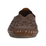 Slip On Cuero Mujer Hibiscus Café Oscuro Rockford