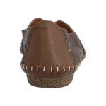 Slip On Cuero Mujer Hibiscus Café Oscuro Rockford