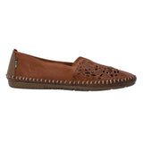 Slip On Cuero Mujer Hibiscus Café Rockford
