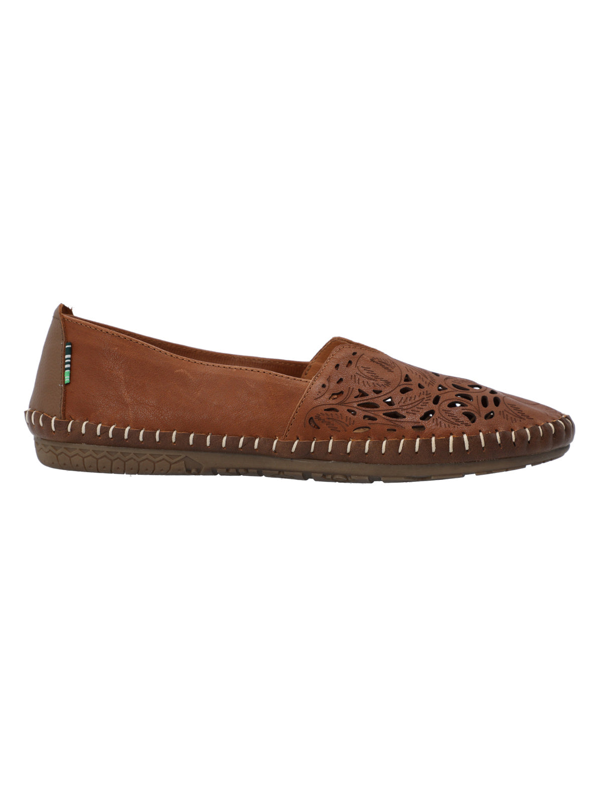 Slip On Cuero Mujer Hibiscus Café Rockford