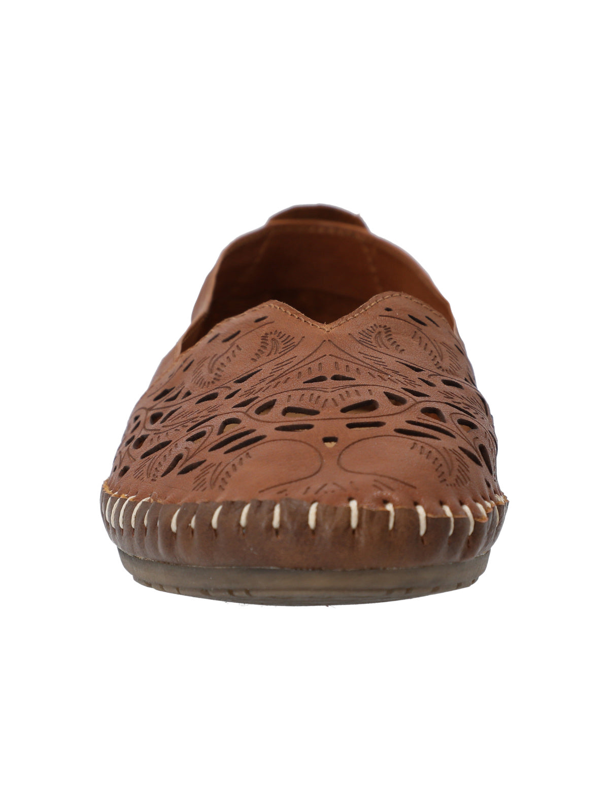 Slip On Cuero Mujer Hibiscus Café Rockford
