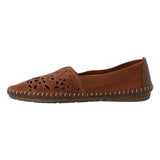 Slip On Cuero Mujer Hibiscus Café Rockford
