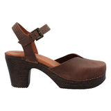 Zueco Cuero Mujer Giada Café Rockford