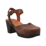 Zueco Cuero Mujer Giada Café Rockford