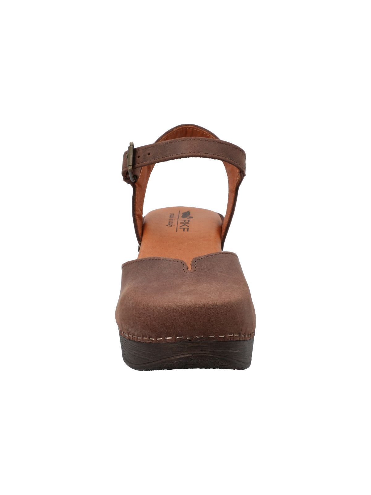 Zueco Cuero Mujer Giada Café Rockford