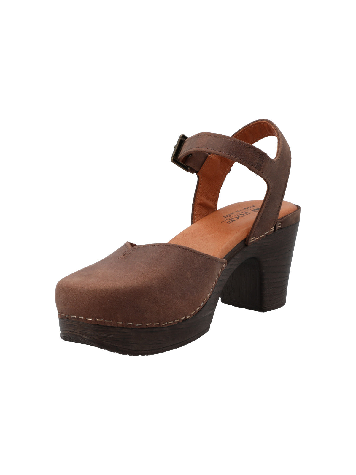 Zueco Cuero Mujer Giada Café Rockford