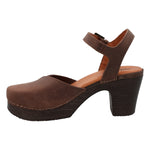 Zueco Cuero Mujer Giada Café Rockford