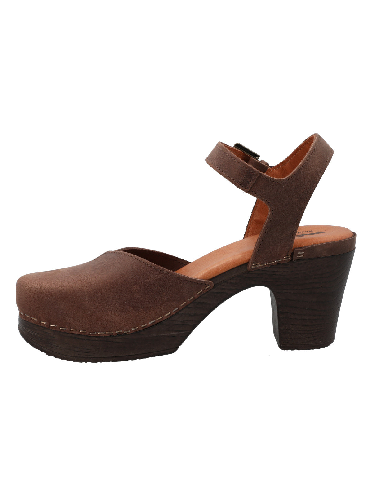 Zueco Cuero Mujer Giada Café Rockford