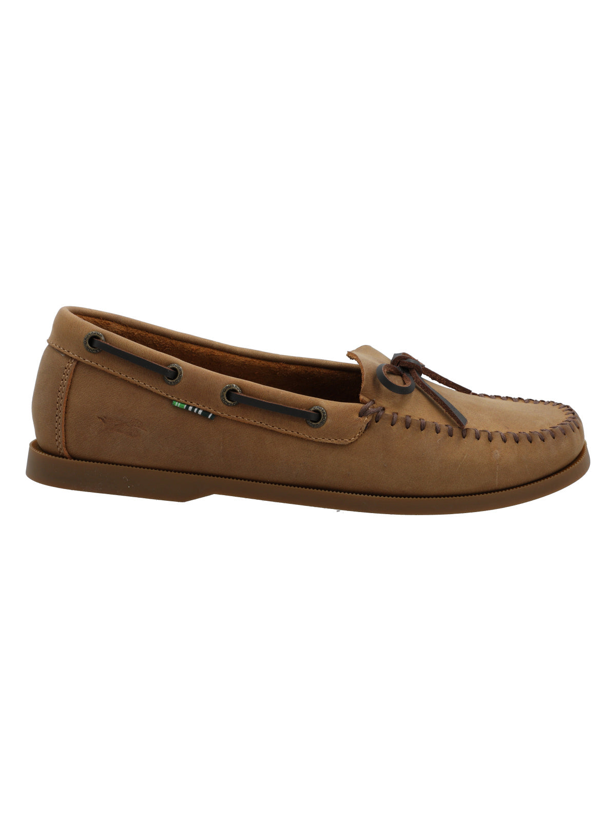 Mocasín Cuero Mujer Boat Rib Camel Rockford