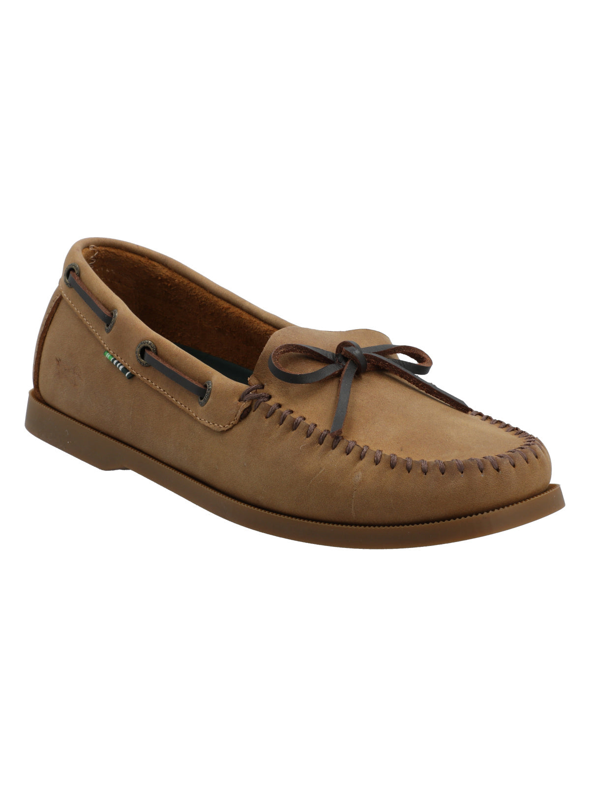 Mocasín Cuero Mujer Boat Rib Camel Rockford