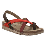 Sandalia Cuero Mujer Lungomare Rojo Rockford