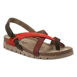 Sandalia Cuero Mujer Lungomare Rojo Rockford