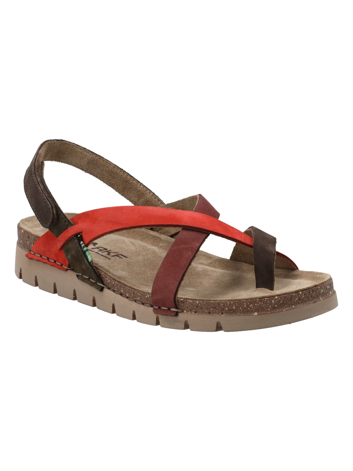 Sandalia Cuero Mujer Lungomare Rojo Rockford