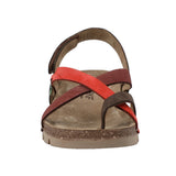 Sandalia Cuero Mujer Lungomare Rojo Rockford