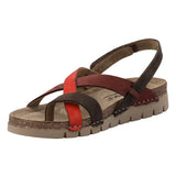 Sandalia Cuero Mujer Lungomare Rojo Rockford
