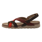 Sandalia Cuero Mujer Lungomare Rojo Rockford