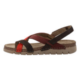 Sandalia Cuero Mujer Lungomare Rojo Rockford