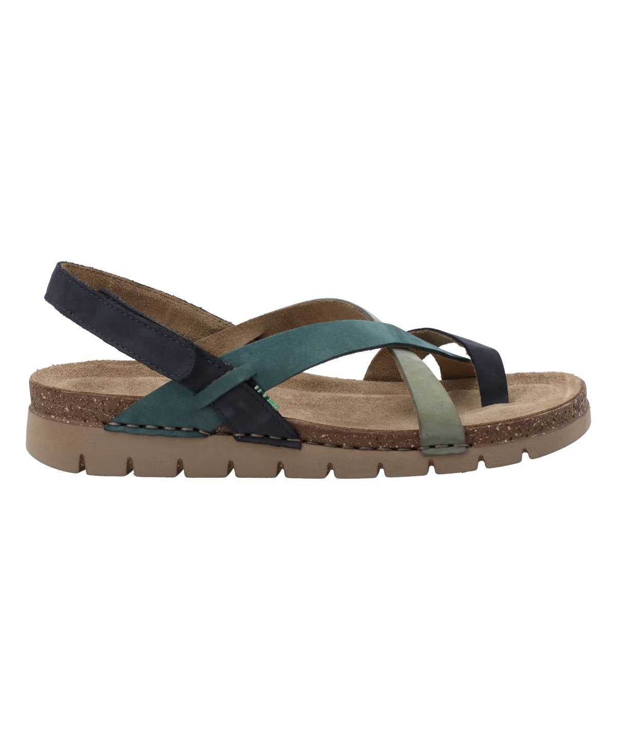 Sandalia Cuero Mujer Lungomare Azul Rockford