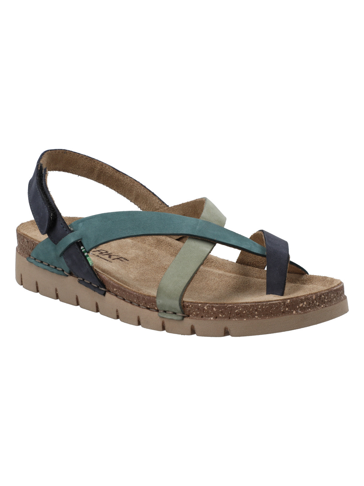 Sandalia Cuero Mujer Lungomare Azul Rockford