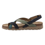 Sandalia Cuero Mujer Lungomare Azul Rockford