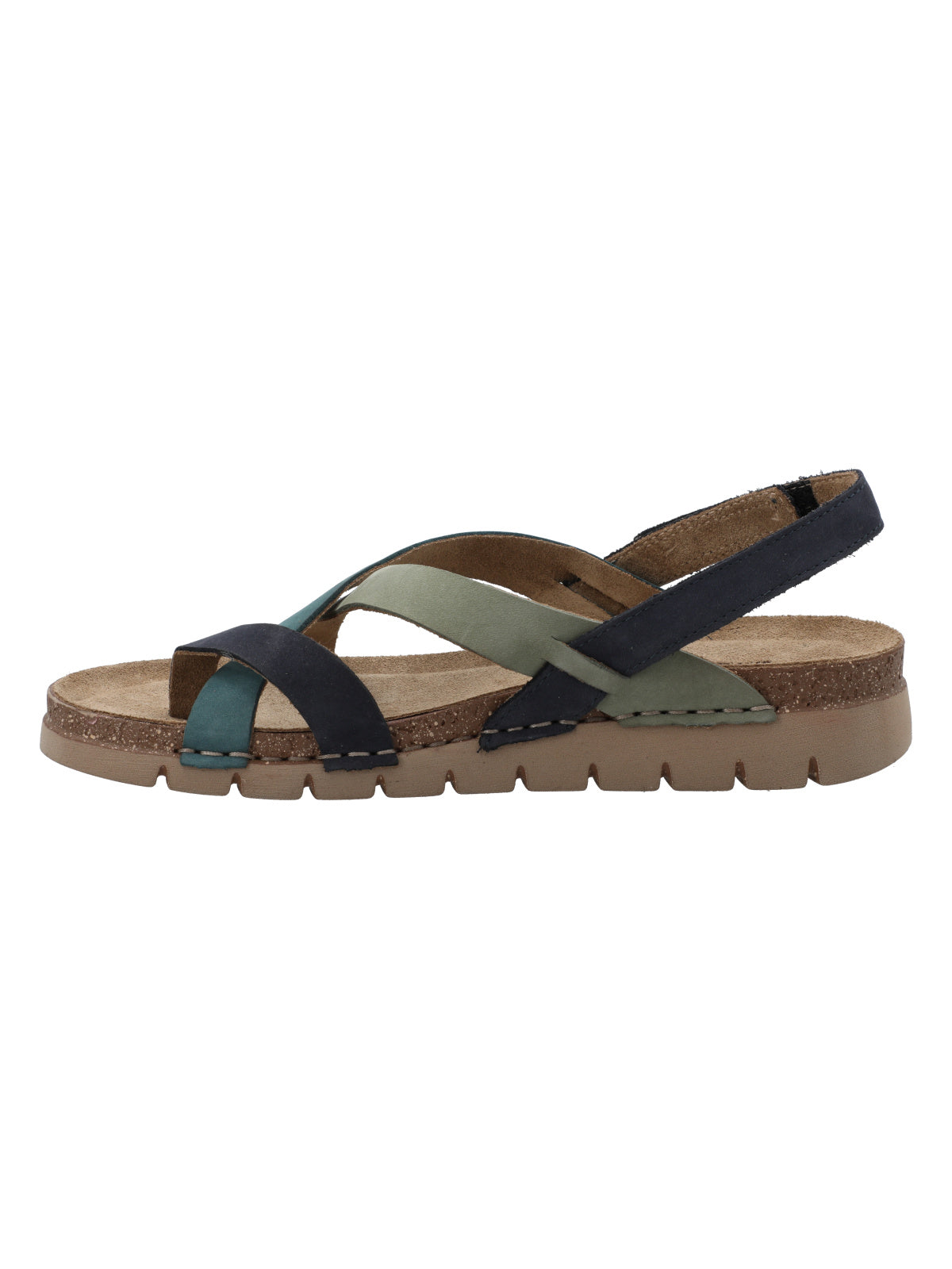 Sandalia Cuero Mujer Lungomare Azul Rockford