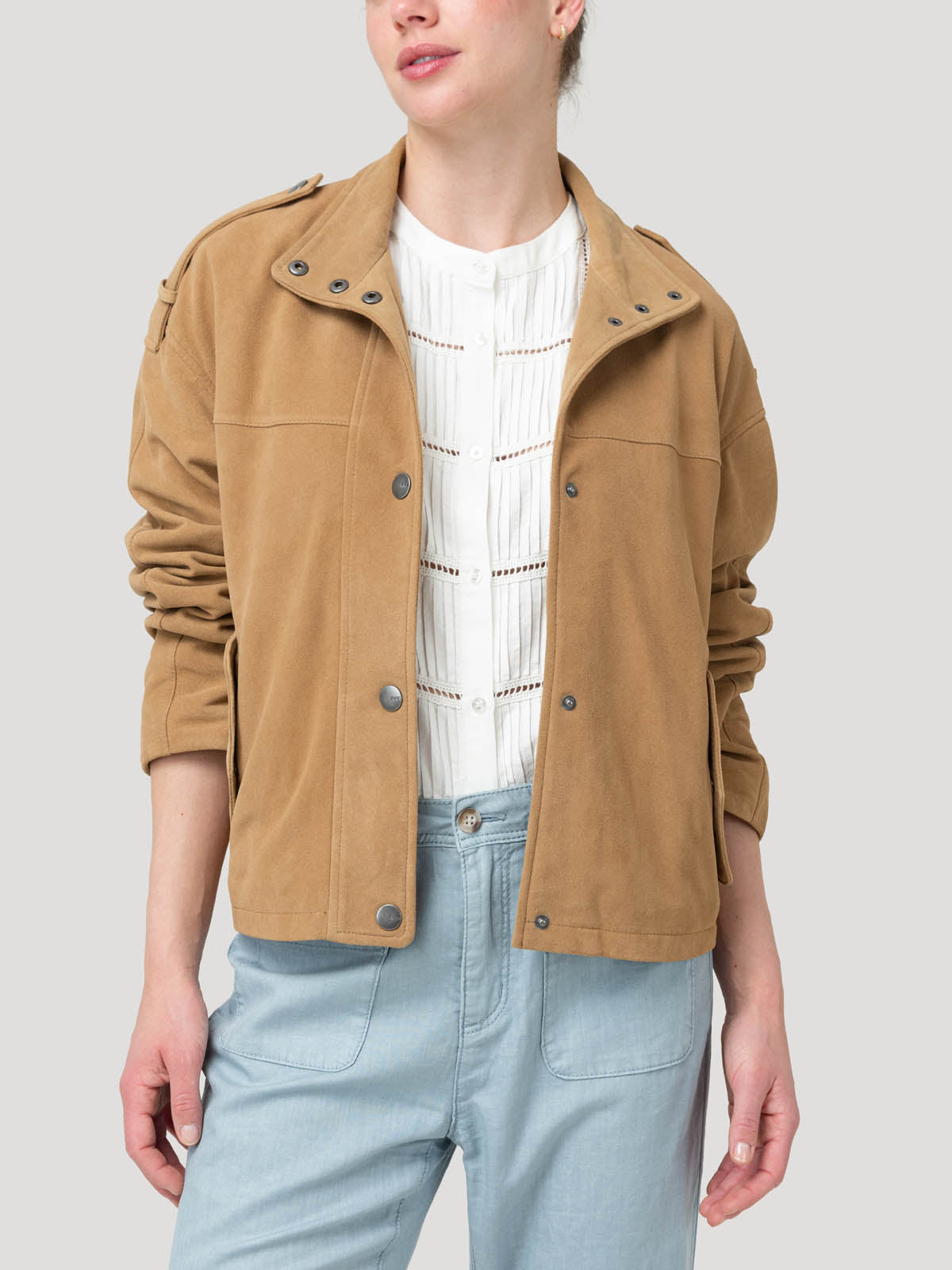 Chaqueta Cuero Mujer Rawina Café Rockford