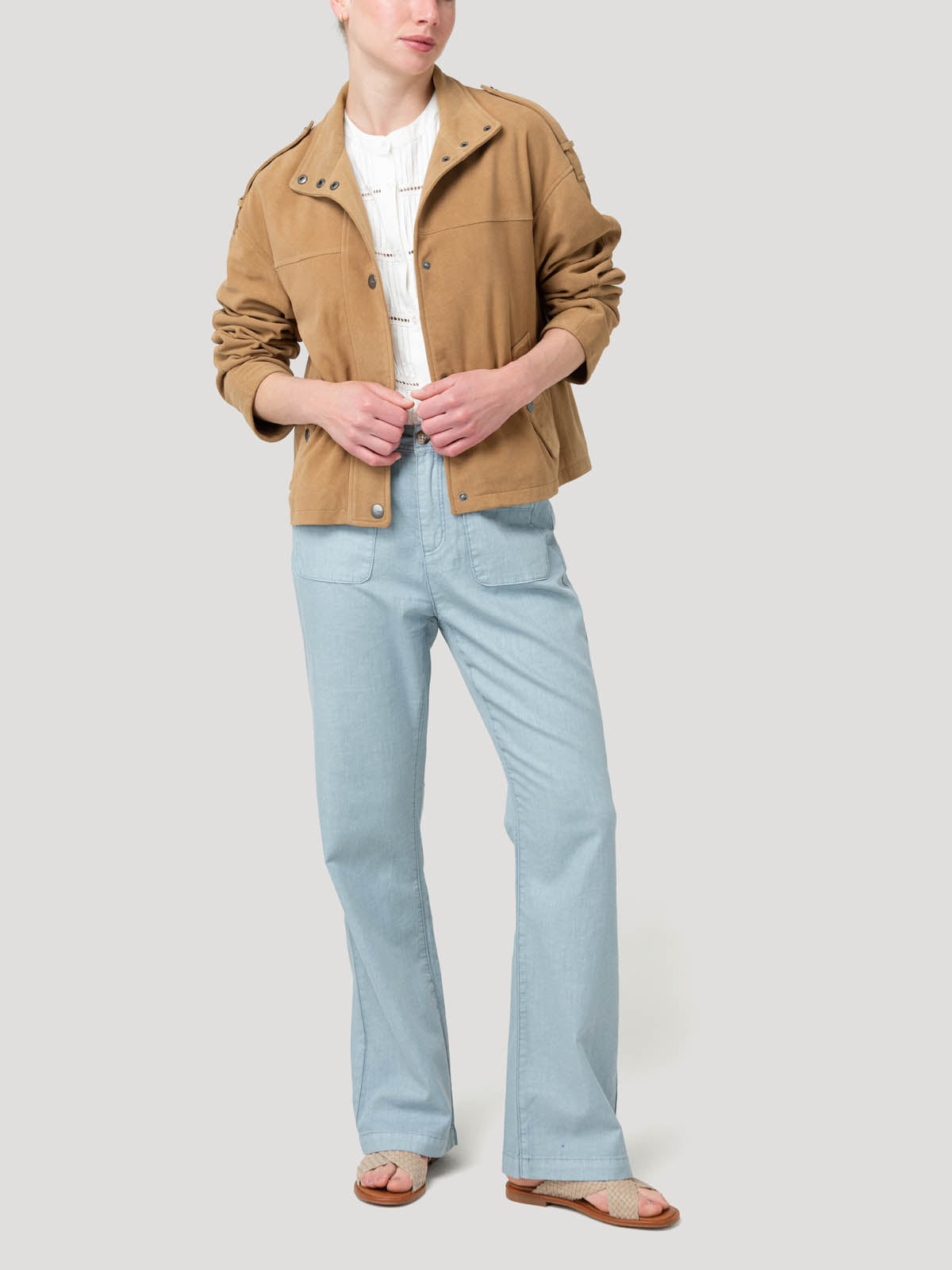 Chaqueta Cuero Mujer Rawina Café Rockford