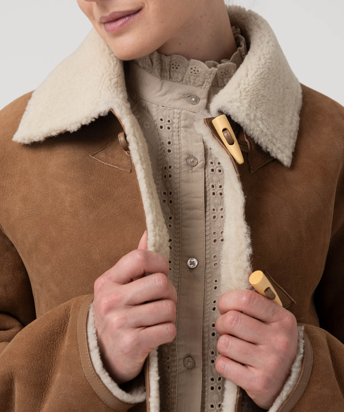 Chaqueta Cuero Mujer Berian Café Rockford