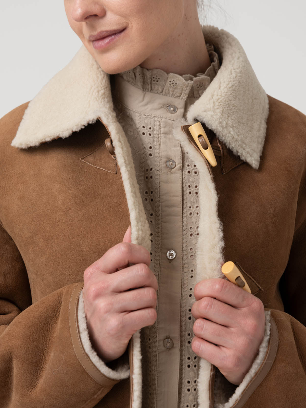 Chaqueta Cuero Mujer Berian Café Rockford