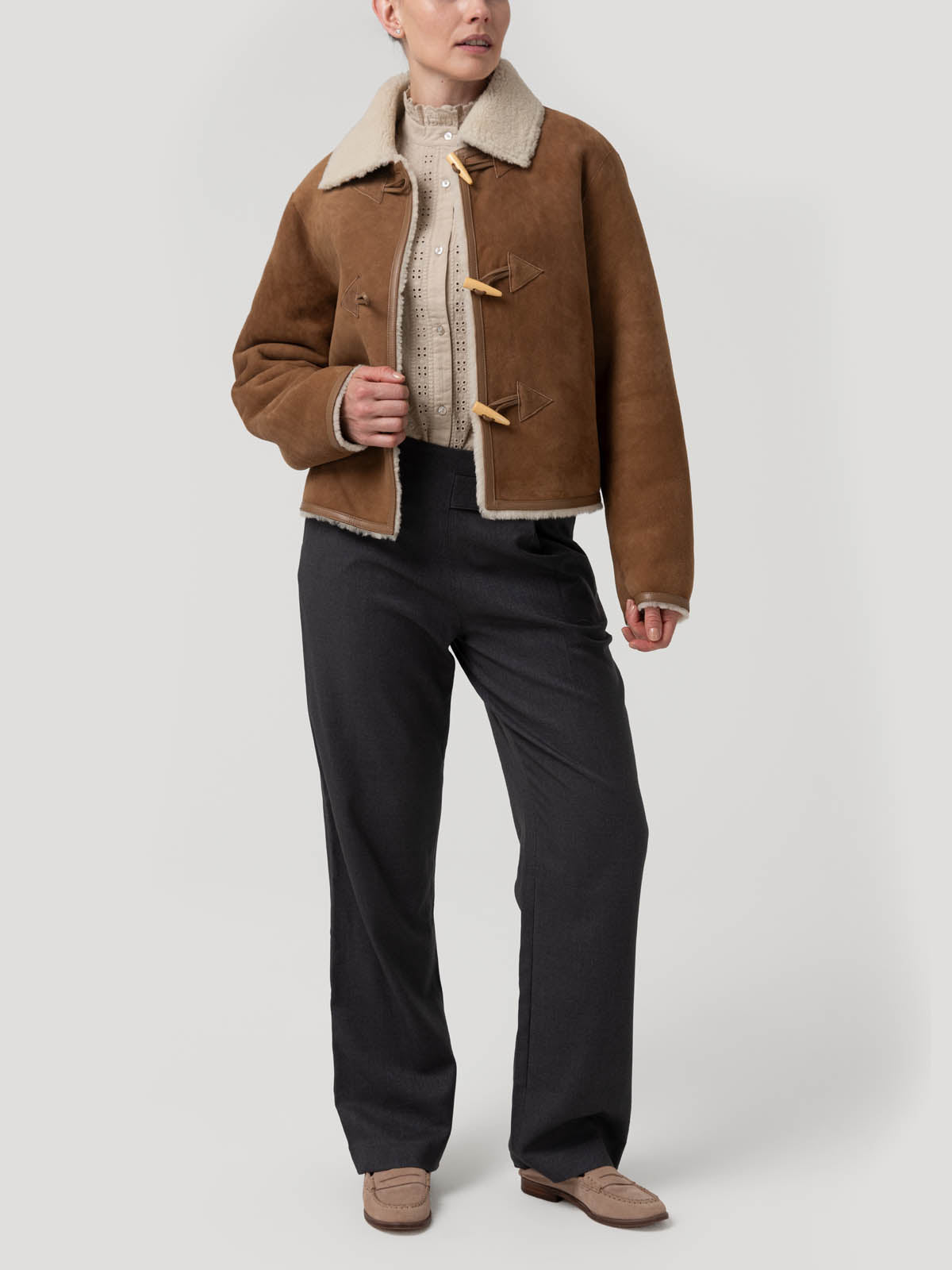 Chaqueta Cuero Mujer Berian Café Rockford