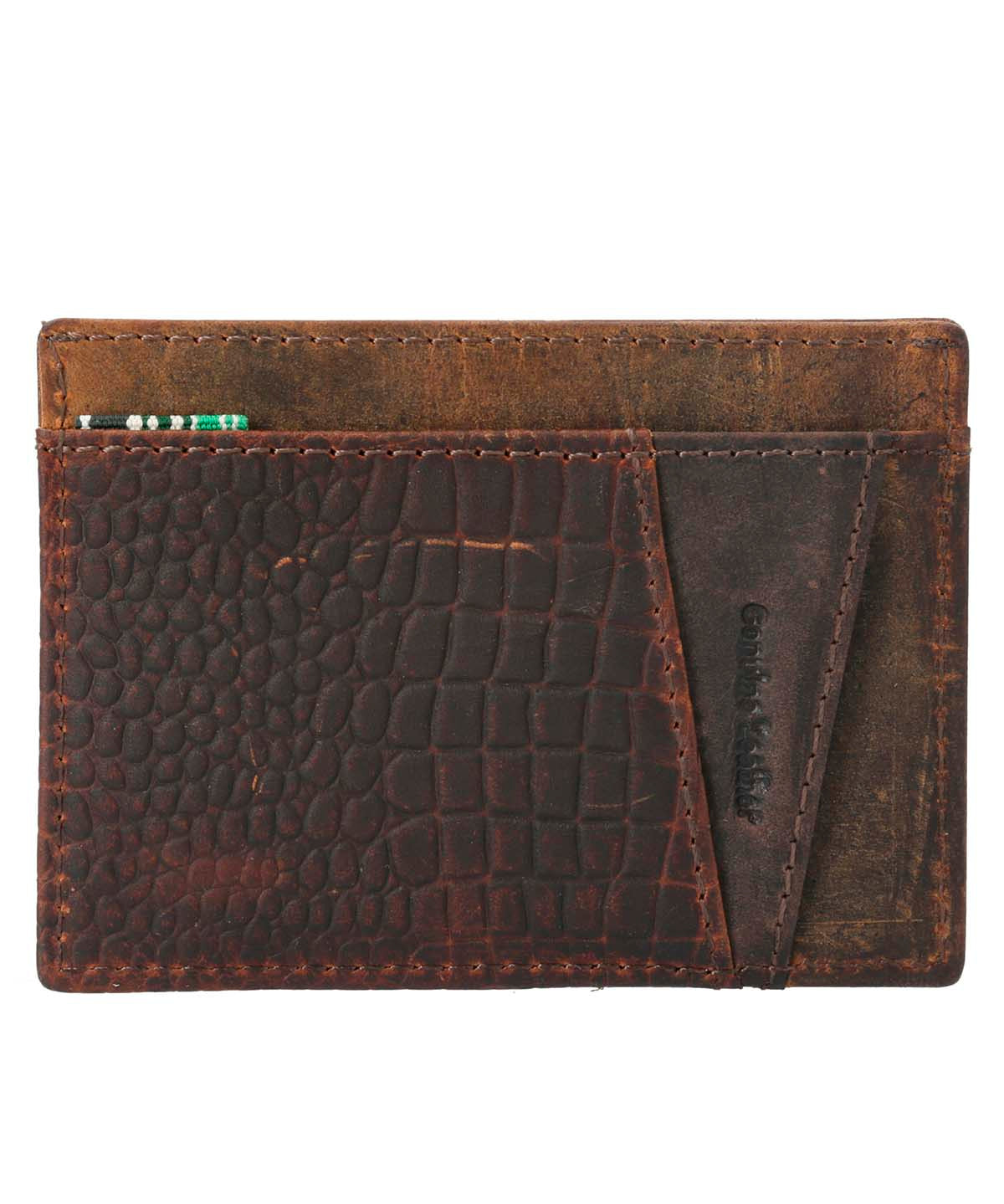 Tarjetero Cuero Mujer OH Cardholder Croco Café Rockford