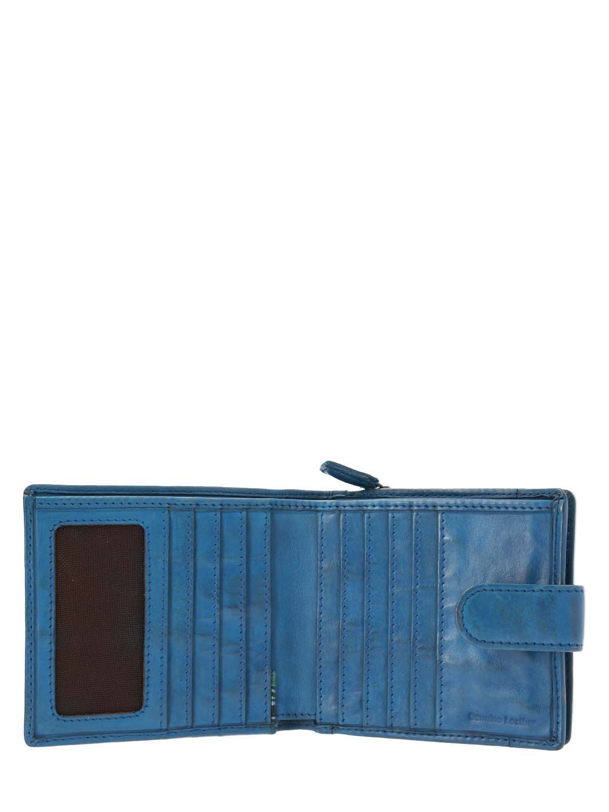 Billetera Cuero Mujer Wsrace Wallet Azul Rockford