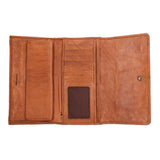 Billetera Cuero Mujer Ws Braid Wallet Camel Rockford
