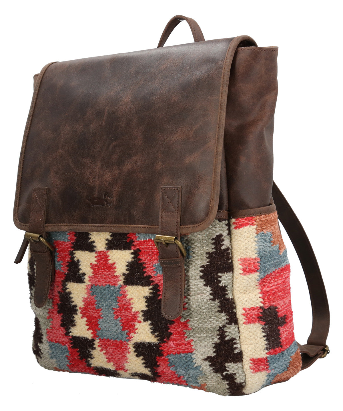 Mochila Textil Cuero Mujer Kl Priya Back Multicolor Rockford