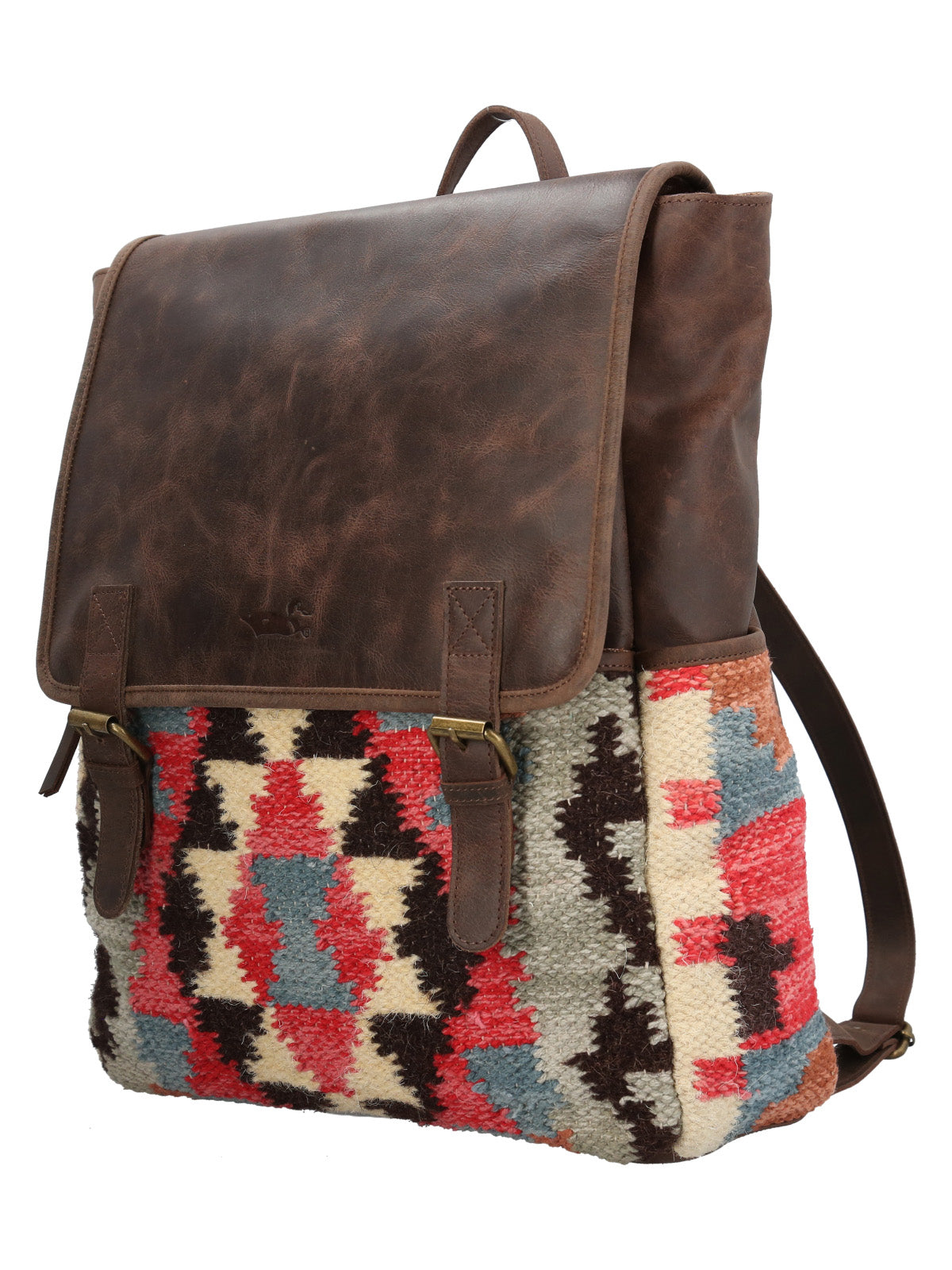 Mochila Textil Cuero Mujer Kl Priya Back Multicolor Rockford