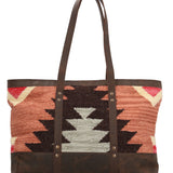 Cartera Textil Cuero Mujer Kl Amal Tote Multicolor Rockford