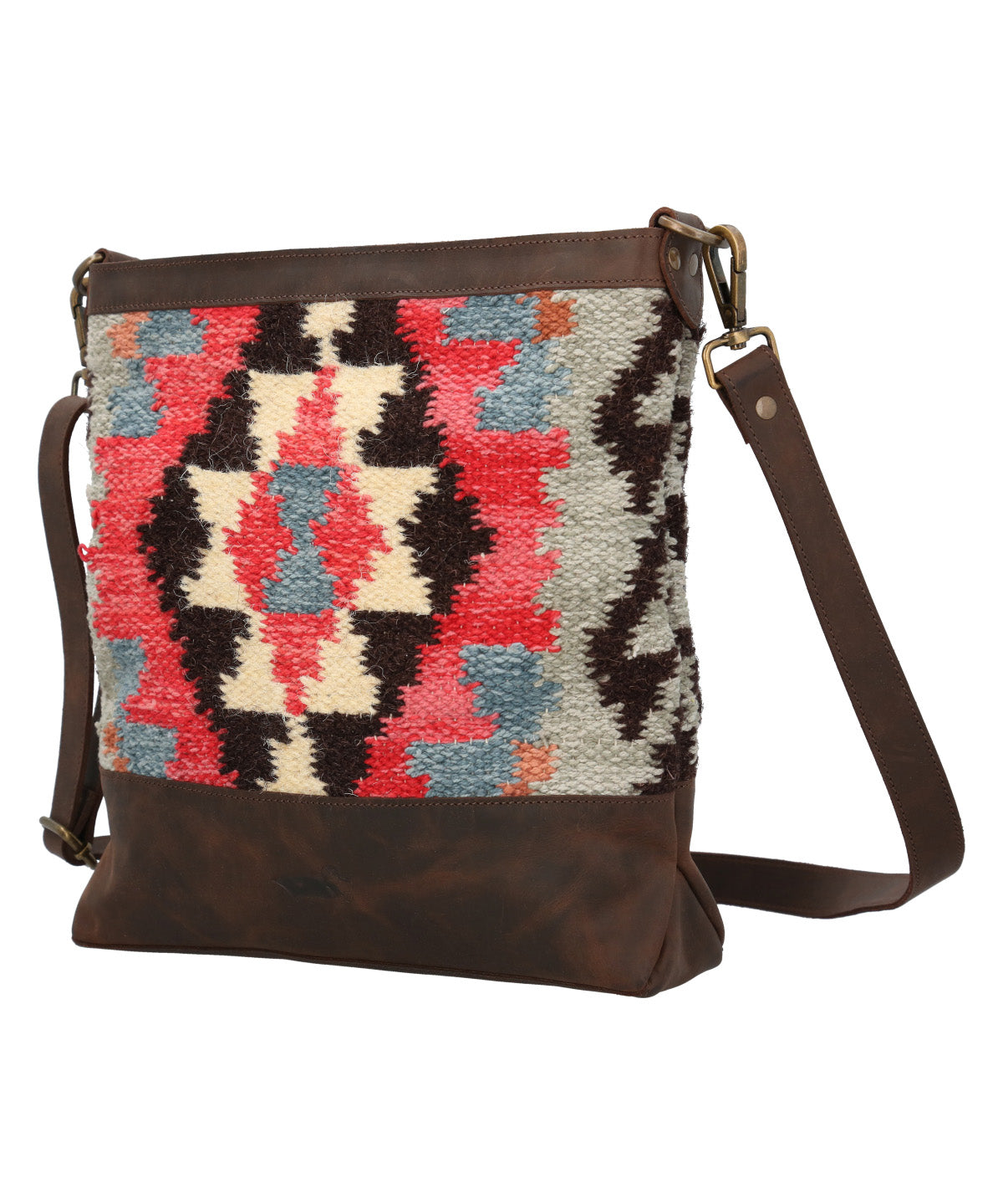 Cartera Textil Cuero Mujer Kl Daya Cross Multicolor Rockford