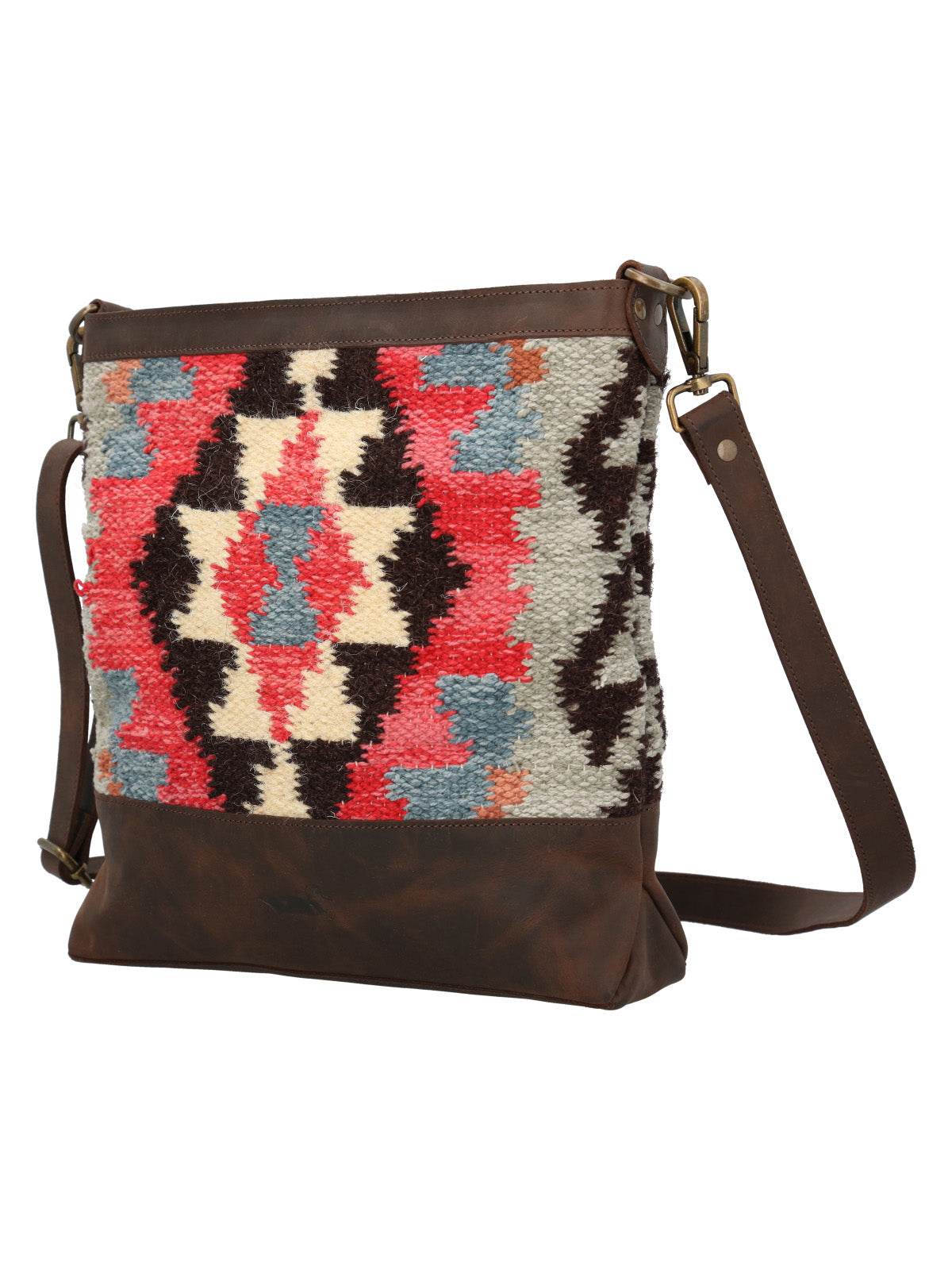 Cartera Textil Cuero Mujer Kl Daya Cross Multicolor Rockford