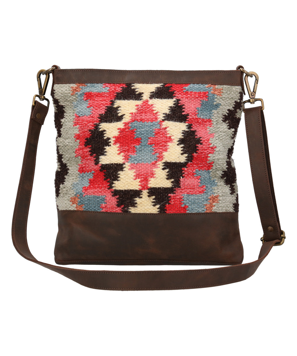Cartera Textil Cuero Mujer Kl Daya Cross Multicolor Rockford