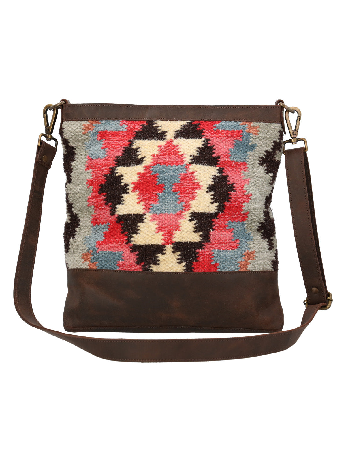 Cartera Textil Cuero Mujer Kl Daya Cross Multicolor Rockford