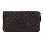Billetera Cuero Mujer Ws Braid Ziparound Café Rockford