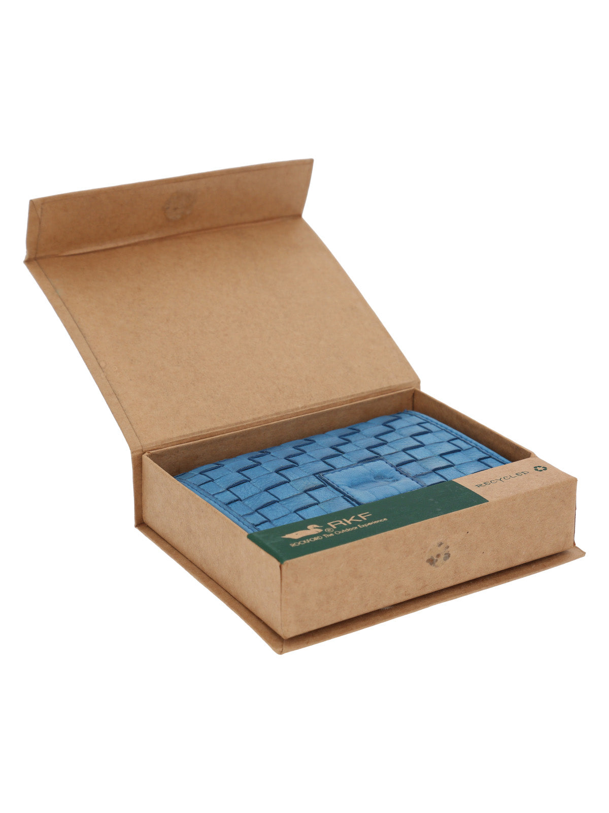 Billetera Cuero Mujer Ws Braid Mini Zip Azul Rockford