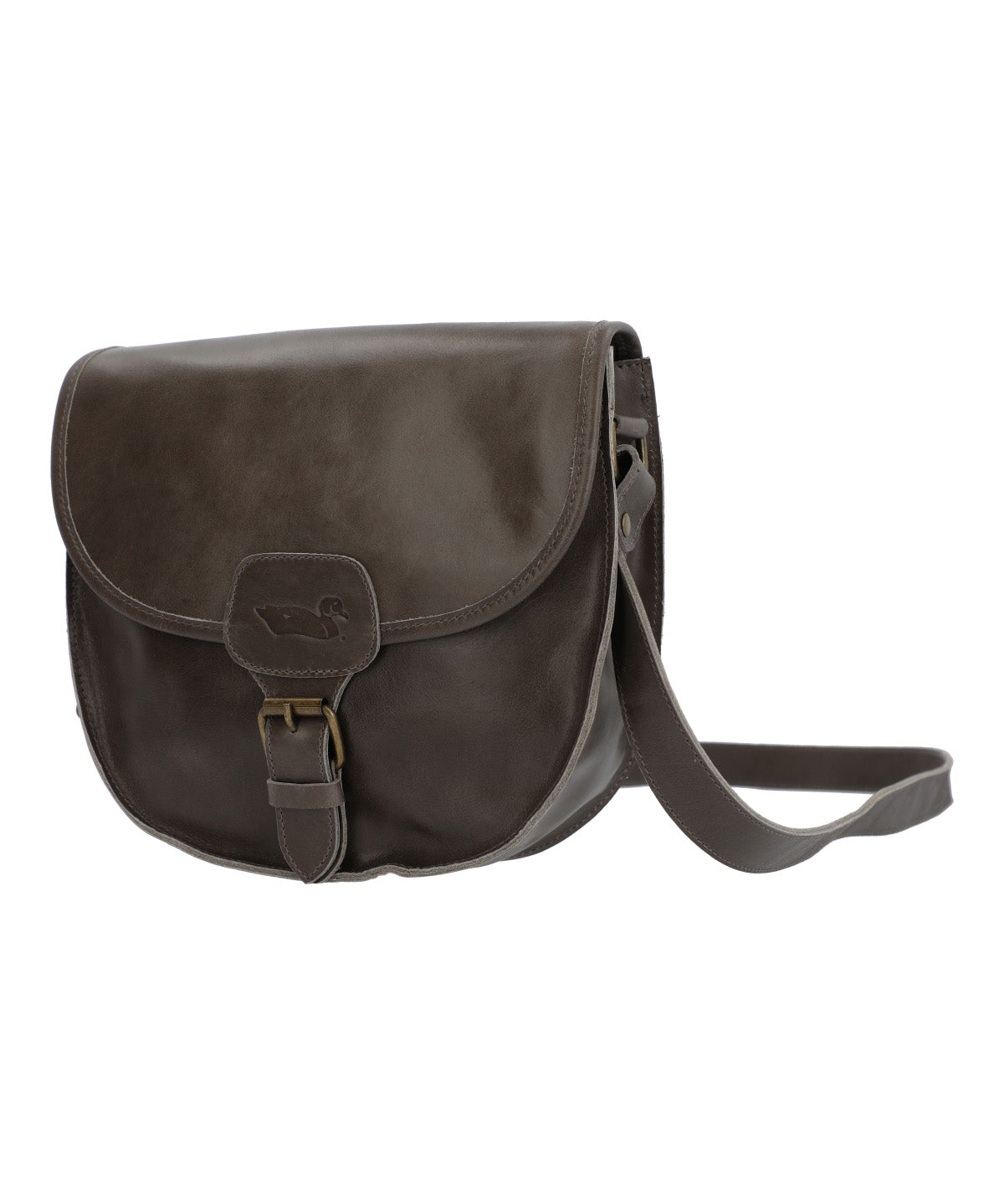 Cartera Cuero Mujer Gavin Saddle Gris Rockford