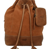 Mochila Cuero Mujer Gene Back Café Rockford
