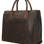 Cartera Cuero Mujer Oh Roses Tote Café Rockford