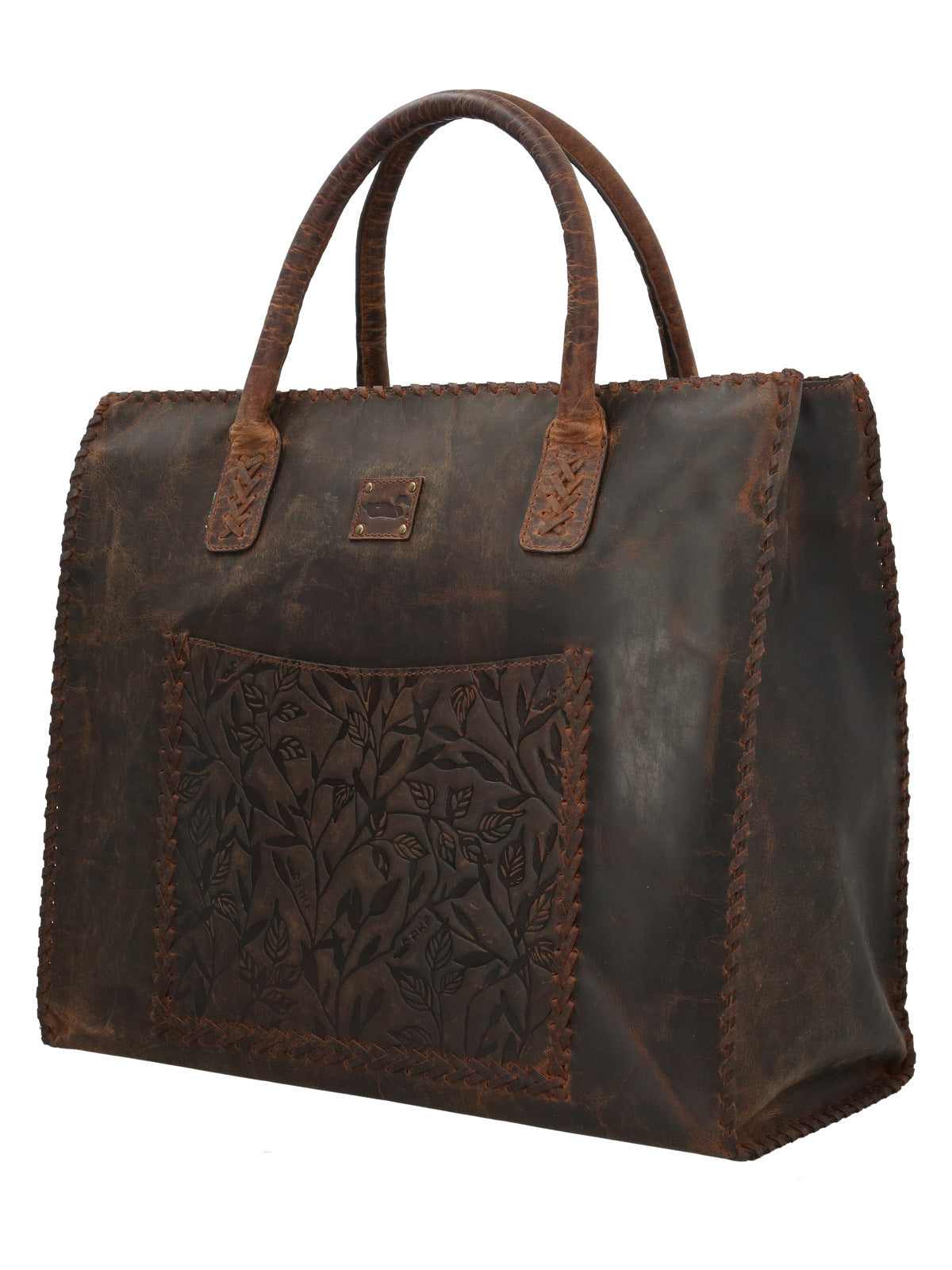 Cartera Cuero Mujer Oh Roses Tote Café Rockford