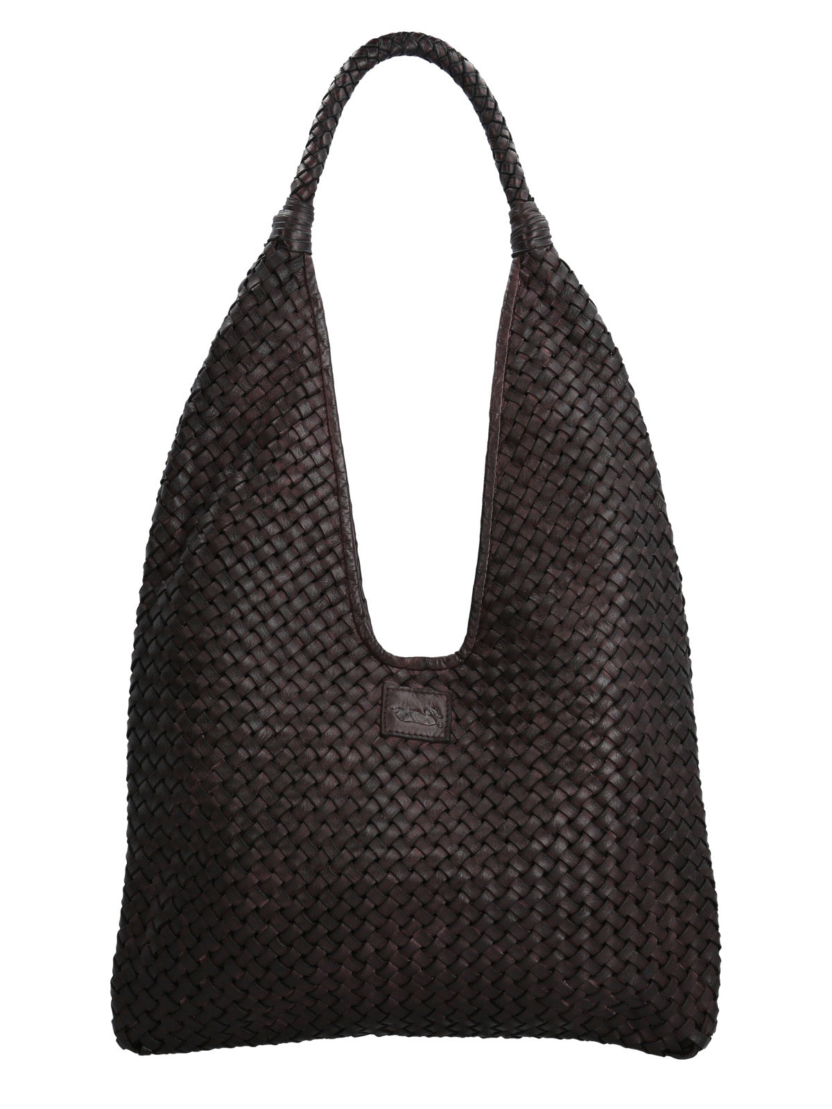 Cartera Cuero Mujer Ws Woven Hobo Café Rockford