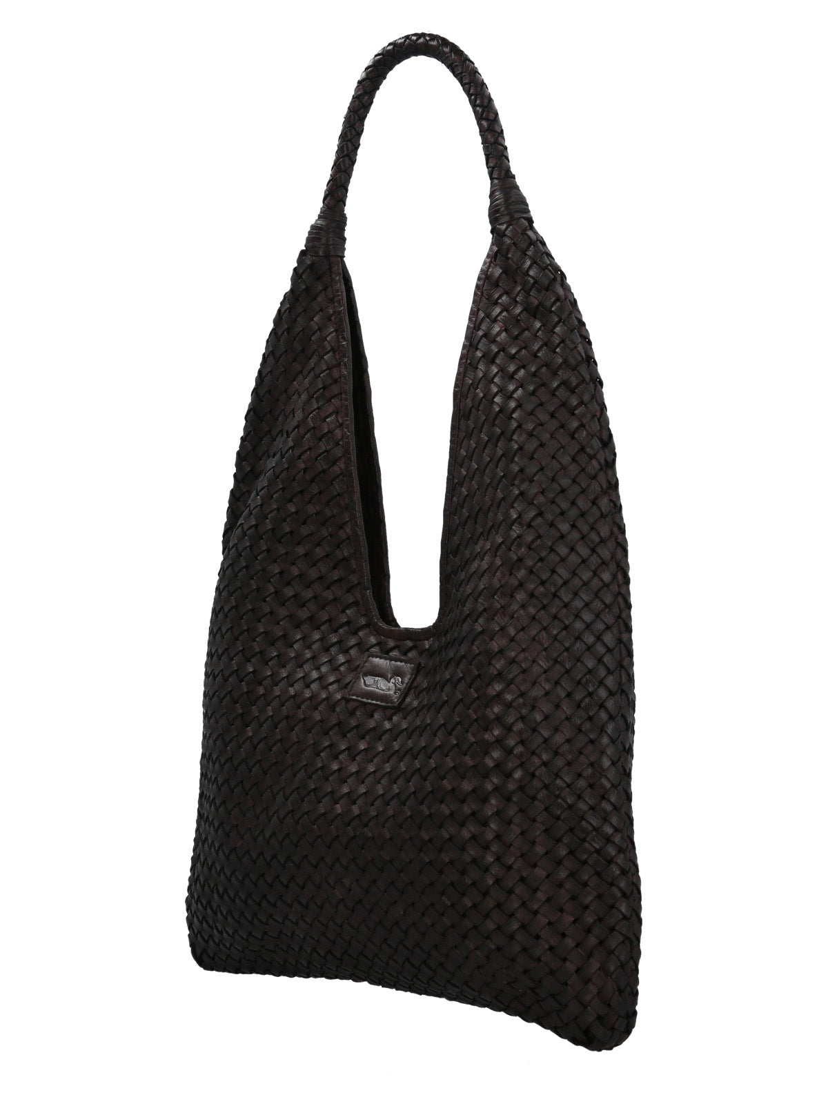Cartera Cuero Mujer Ws Woven Hobo Café Rockford