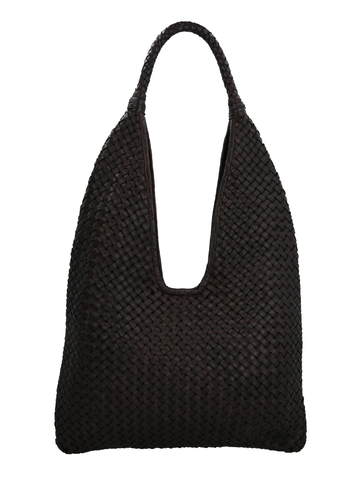 Cartera Cuero Mujer Ws Woven Hobo Café Rockford