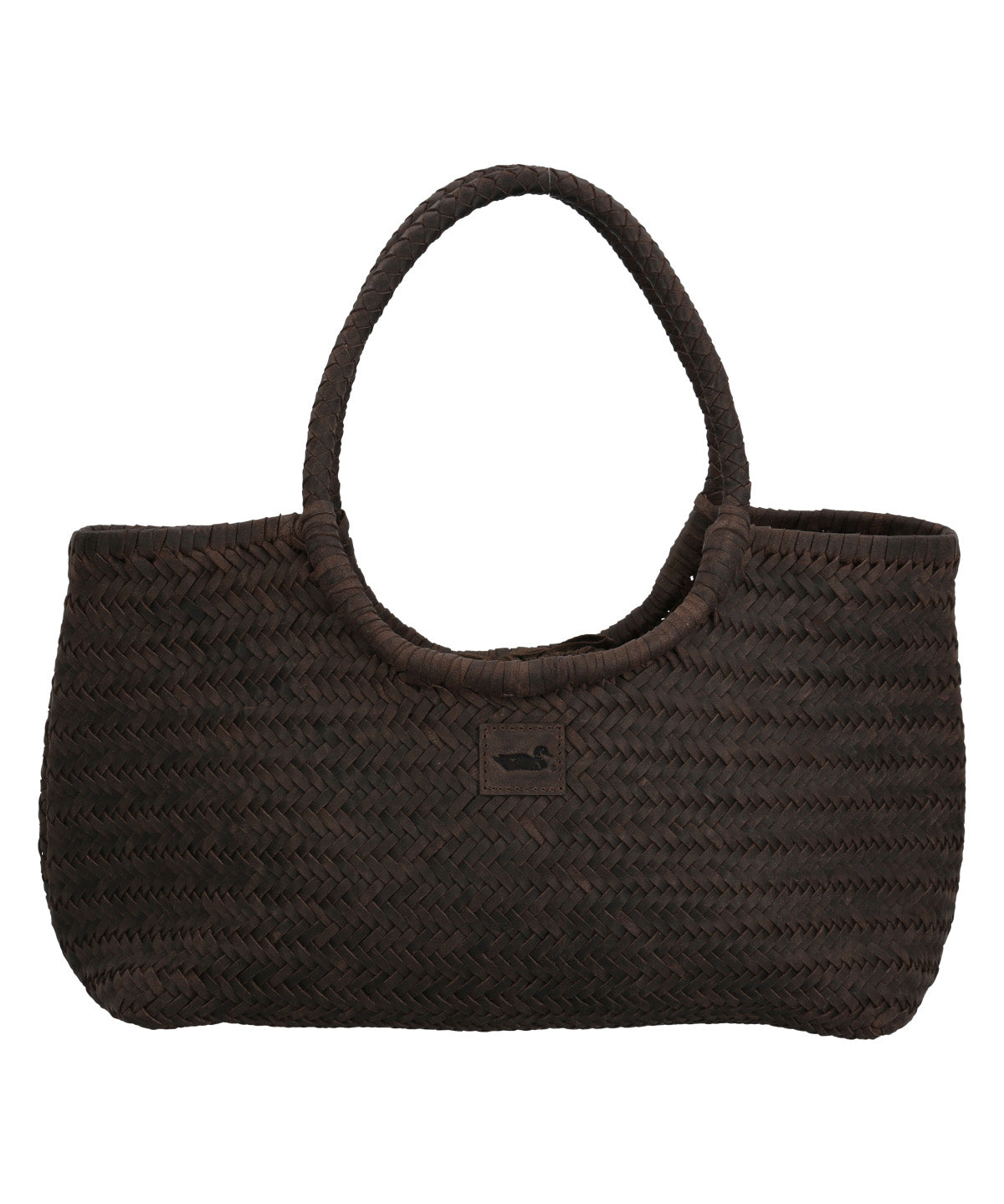 Cartera Cuero Mujer Ks Woven Tote Café Rockford